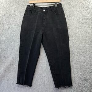 Vtg 90s BONGO Baggy Jeans Womens Junior 15 Black Skater Grunge Emo Alt Relaxed